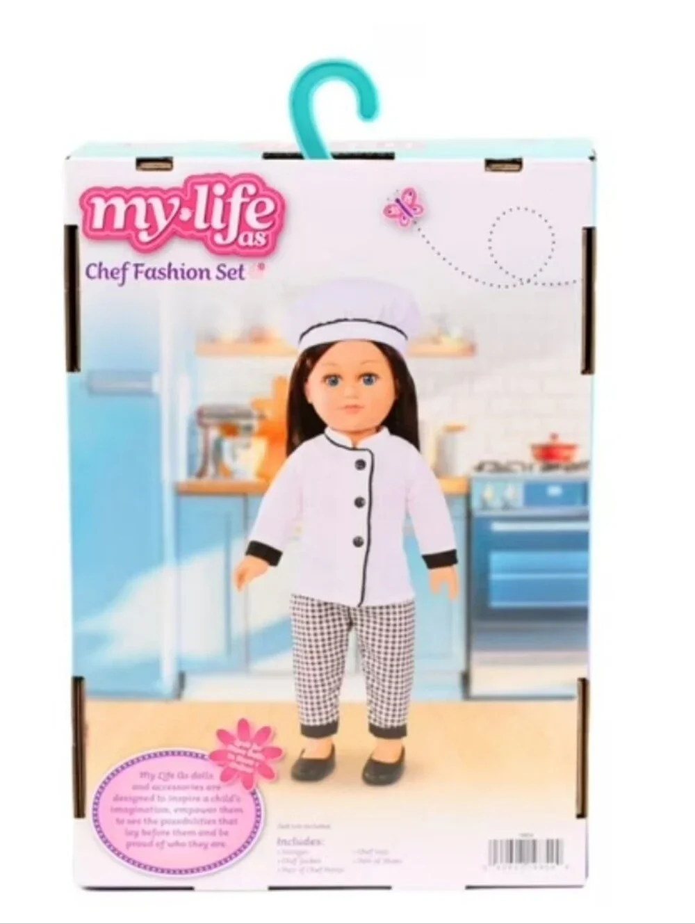 My Life As Chef Outfit Set for 18-Inch Dolls - White & Black